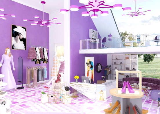 the pourple botique Design Rendering
