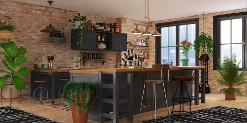 Brick loft apartment
