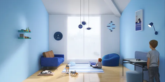 habitación infantil azul