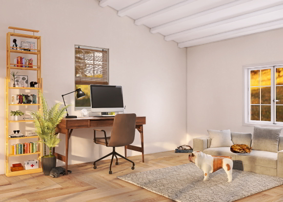 cozy home office  Design Rendering