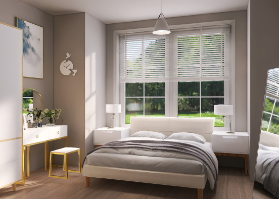 cozy modern bedroom Design Rendering