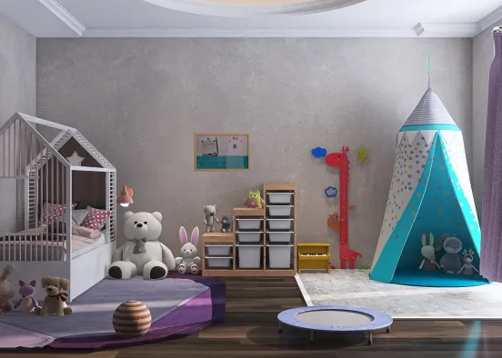 Детская комната для девочки 💕 Design Rendering