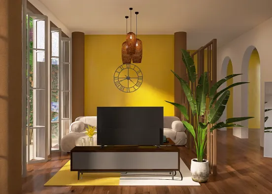 Comfort Living room  Design Rendering