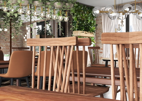Cozy Plant Cafe Design Rendering