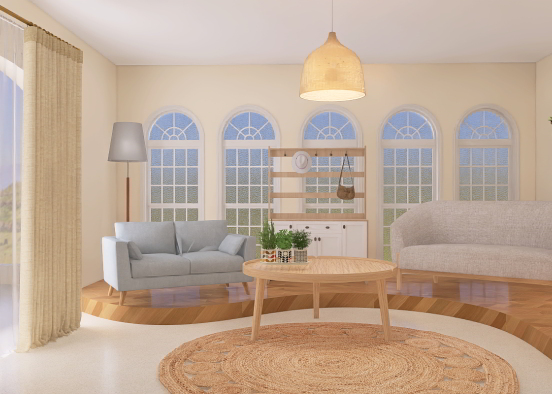 Summer living room Design Rendering