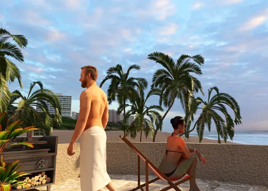 # Summer Time Getaway on the Coast  Renderização de Design