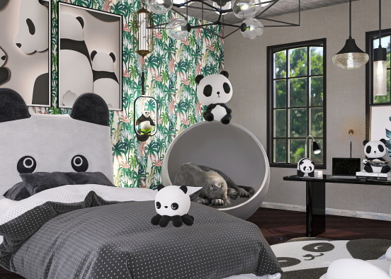 Teenage panda room 🐼 Design Rendering