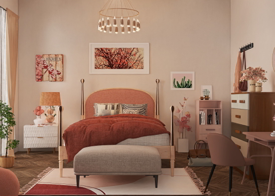 cozy modern bedroom  Design Rendering