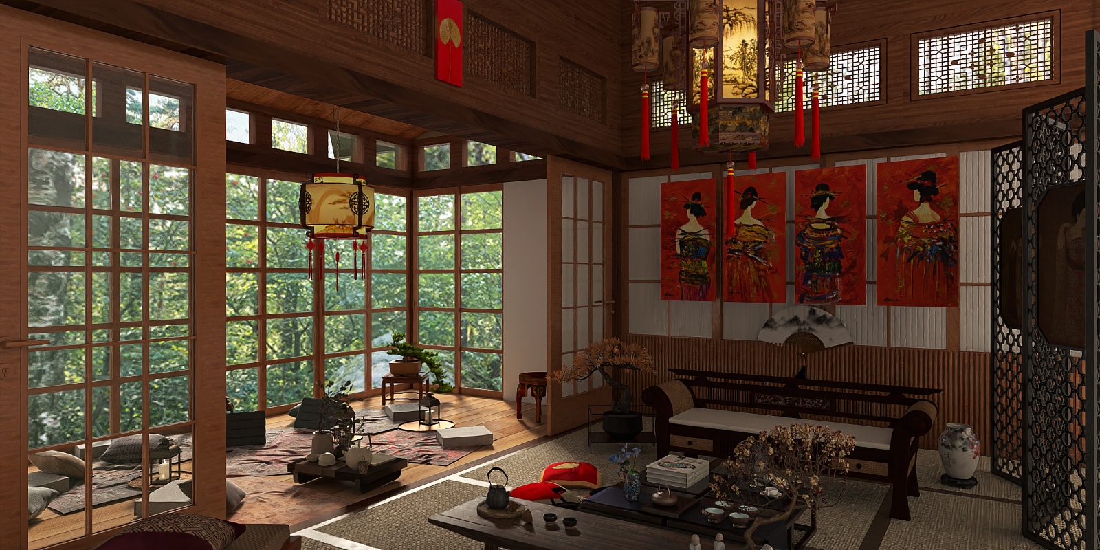 Casa descanso chinês 