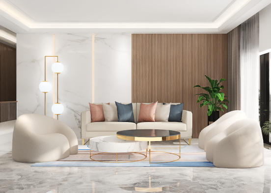 Modern Living room  Design Rendering