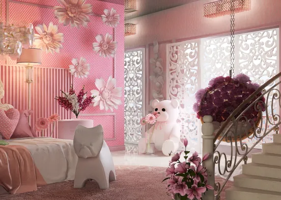 barbie dream bedroom Design Rendering