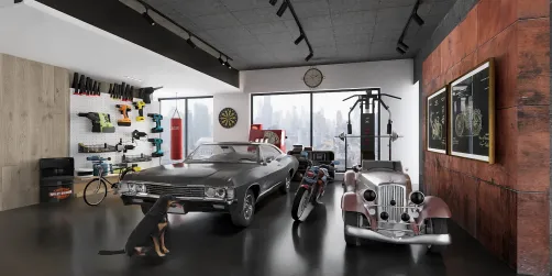 My dads garage very simple