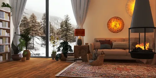 Cozy winter scene