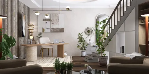 Little office behind the stairs