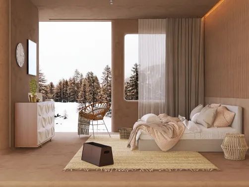 modern snow bedroom 