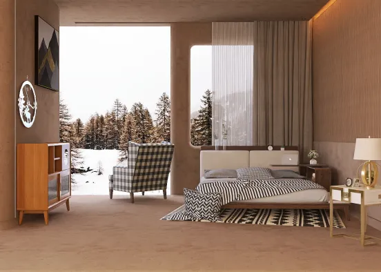 chambre hivernale 🌲❄️ Design Rendering