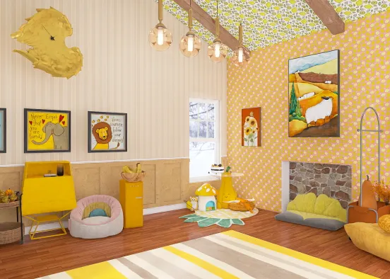 Lemonade living room  Design Rendering