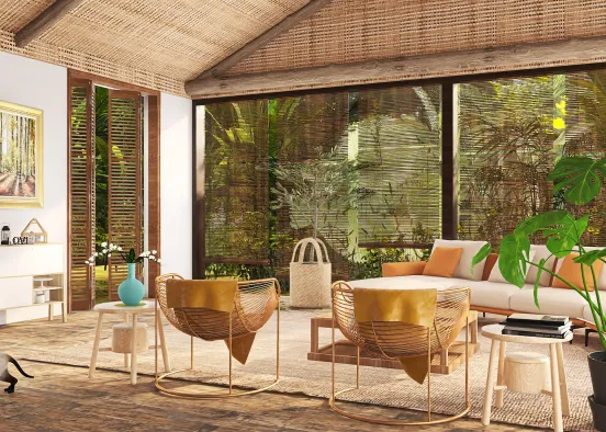 Sala de estar - pantanal Design Rendering