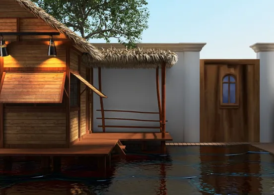 Private lake house Design Rendering