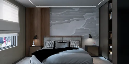 Modern Industrial Bachelorette Bedroom 