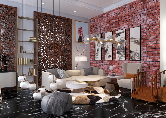 Luxury Living room 💡 Design Rendering