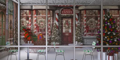 Christmas Candy Store Window 