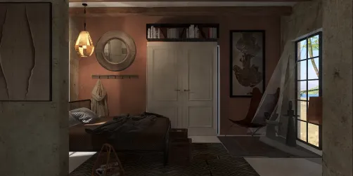 Dark themed bedroom 