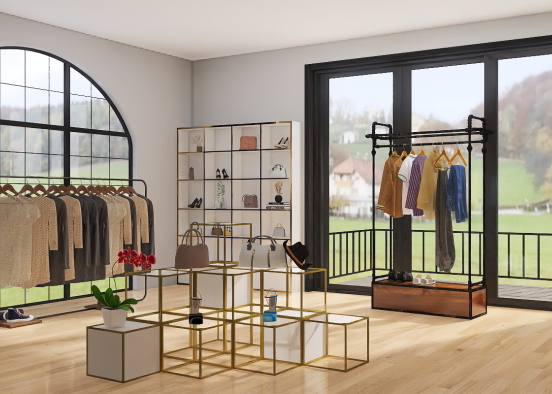 Country Fashion shop Design Rendering