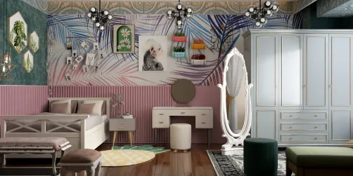 the colorful rain forest room