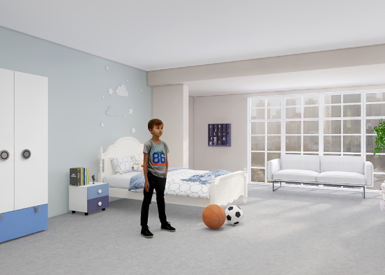 Blue boy room  Design Rendering