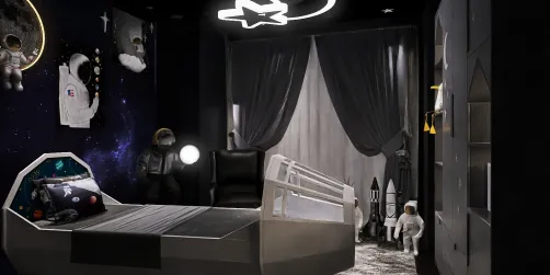 Children's room, with OUTER SPACE theme