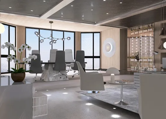 Space theme penthouse  Design Rendering