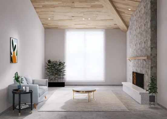 Simplicity Living Room. Design Rendering