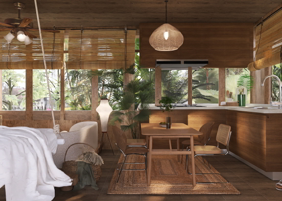 Tropical Tiny House Design Rendering