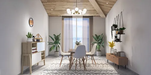 boho modern farmhouse dining room