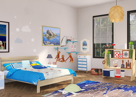 Kids room "Junior sailor" Design Rendering