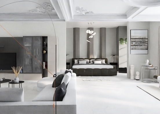 Bauhaus living room  Design Rendering