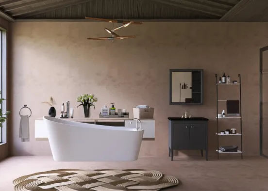 baño minimalista Design Rendering