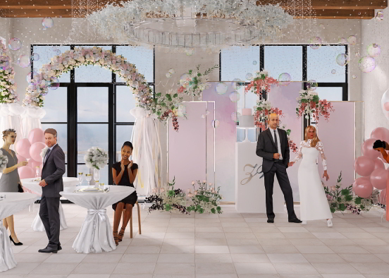 Wedding in pink Design Rendering
