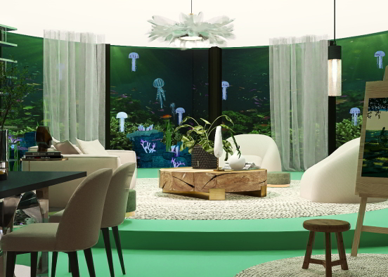 Underwater living room | live in harmony  Design Rendering