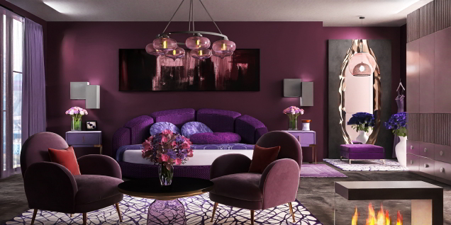 habitación violeta