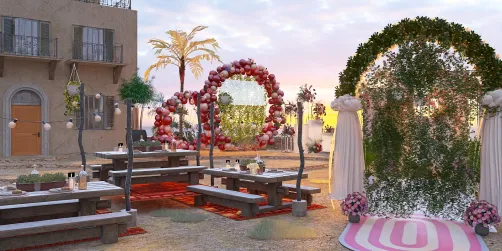 wedding flower sunset vibes?