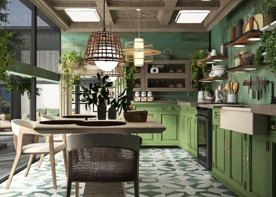 # The Green Kitchen Визуализация дизайна