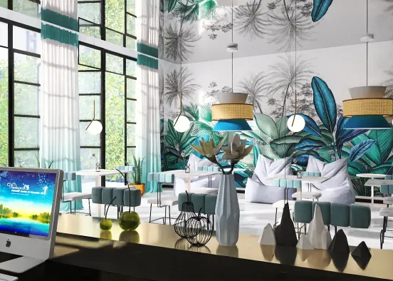 Tropical café 🍵 🌴 Design Rendering