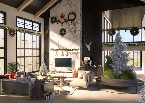 Christmas in a Farmhouse  Design Rendering