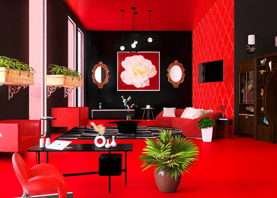 The Red and Black Plum Design Rendering