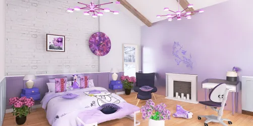 living bedroom purple 