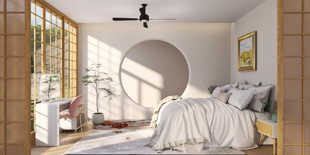 a bed with a white pillow and a white wall 
