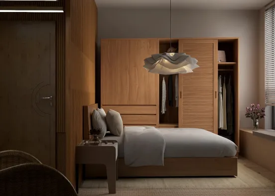 Wooden guest room 🪴 Design Rendering