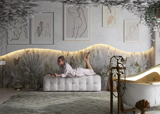 # Serene Retreat Country Elegance Renderização de Design